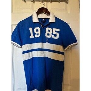 Tommy Hilfiger Boy's Polo Shirt Blue Youth Size XL (16-18) Short Sleeve NWT